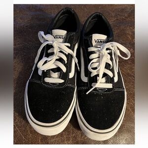 Vans Classic Black and White Lace-Up Shoes